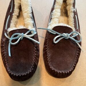 UGG Chocolate Suede Slippers